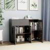 High Gloss Grey Sideboard - Minimalist Design - 88x30x70 cm