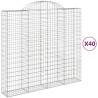 Arched Gabion Baskets – 40 pcs Galvanised Iron | Hipo Market