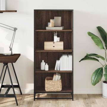 Bookcase Brown Oak 60x35x139 cm - Modern & Durable Design