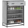  Shoe Cabinet Grey Sonoma 75x38x97.5 cm Engineered Wood and Metal Colour grey sonoma Quantity in Package 1 Number of Number of shelves 