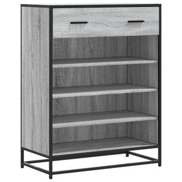 Elegant Grey Sonoma Shoe Cabinet - 75x38x97.5 cm