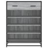 Elegant Grey Sonoma Shoe Cabinet - 75x38x97.5 cm