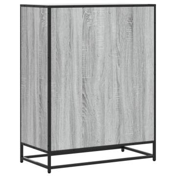 Elegant Grey Sonoma Shoe Cabinet - 75x38x97.5 cm