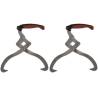 2 pcs Log Tongs with TPR Handle - Durable & Ergonomic