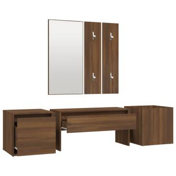 Hallway Furniture Set - Brown Oak Engineered Wood | HipoMarket