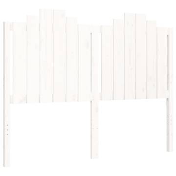 White Bed Frame 140x200 cm - Solid Wood Pine | Hipo Market