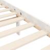 White Bed Frame 140x200 cm - Solid Wood Pine | Hipo Market