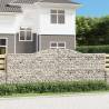 Arched Gabion Baskets 4 pcs 400x50x140/160 cm Galvanised Iron Size 400 x 50 x 140/160 cm Quantity in Package 4 