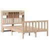 Bookcase Bed 135x190 cm Double Solid Pine | Hipomarket UK