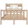 Bookcase Bed 135x190 cm Double Solid Pine | Hipomarket UK