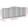 Arched Gabion Baskets - 4 pcs Galvanised Iron | HipoMarket