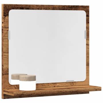 Old Wood Bathroom Mirror Cabinet - Stylish Storage Solution