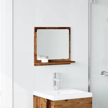 Old Wood Bathroom Mirror Cabinet - Stylish Storage Solution