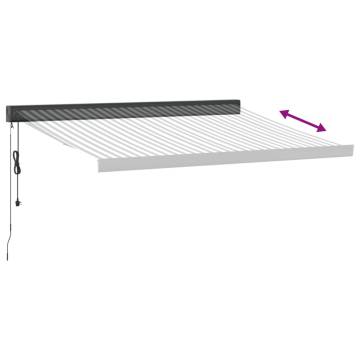 Retractable Awning Anthracite & White 3.5x2.5 m - Hipo Market