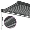 Retractable Awning Anthracite & White 3.5x2.5 m - Hipo Market