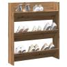  Wall Shoe Cabinet Artisan Oak 80x18x90 cm Engineered Wood Colour artisan oak Quantity in Package 1 Height 90 cm Width 80 cm 