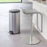 Curver Pedal Bin Deco Round 30L Silver - Stylish & Hygienic