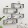  Wall Cube Shelves 4 pcs Grey Sonoma 100x15x30 cm Engineered Wood Colour grey sonoma Quantity in Package 4 Number of Pieces 1 