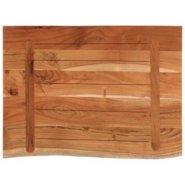 Solid Wood Acacia Bathroom Countertop 80x60 cm | HipoMarket