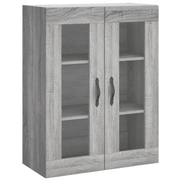 Elegant Highboard Grey Sonoma - 69.5x34x180 cm - Hipomarket