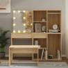  Dressing Table Set with LED Sonoma Oak Engineered Wood Colour sonoma oak Number of 1 