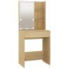 Dressing Table Set with LED - Sonoma Oak Wood | HipoMarket UK