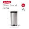 Curver Pedal Bin Deco Round 30L Silver - Stylish & Hygienic