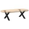 X-Shaped Coffee Table Legs - 2 pcs Black Steel | HipoMarket