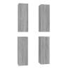 Stylish Grey Sonoma TV Cabinets - 4 pcs - Engineered Wood