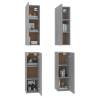 Stylish Grey Sonoma TV Cabinets - 4 pcs - Engineered Wood