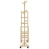 Bamboo Clothes Rack with Shelves & Wheels | 100x38x175.5 cm