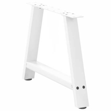 Stylish A-Shaped Coffee Table Legs - 2 pcs White - 70 cm