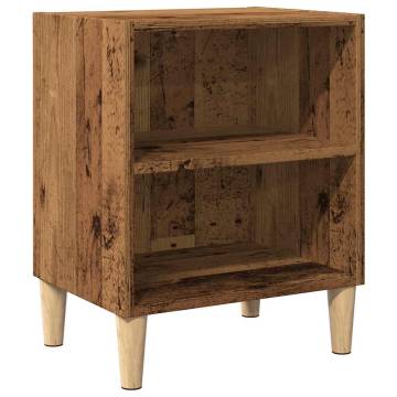 Stylish Old Wood Bedside Cabinet - 40x30x50 cm