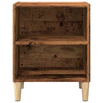 Stylish Old Wood Bedside Cabinet - 40x30x50 cm