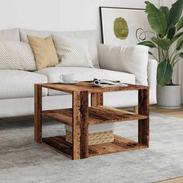 Coffee Table Old Wood 58x58 cm | Engineered Wood Style