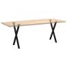 X-Shaped Dining Table Legs - Black Steel | 60x(72-73) cm - 2 pcs