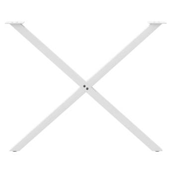 X-Shaped Dining Table Legs - White Steel 90x(72-73) cm (2 pcs)