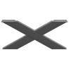 X-Shaped Coffee Table Legs - Anthracite Steel 70x(30-31) cm