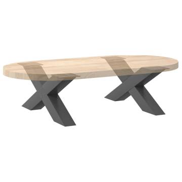 X-Shaped Coffee Table Legs - Anthracite Steel 70x(30-31) cm