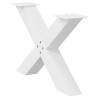 X-Shaped Coffee Table Legs - White Steel | Durable & Modern Design