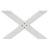 X-Shaped Coffee Table Legs - White Steel | Durable & Modern Design