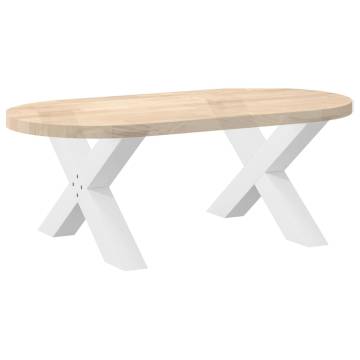 X-Shaped Coffee Table Legs - White Steel | Durable & Modern Design