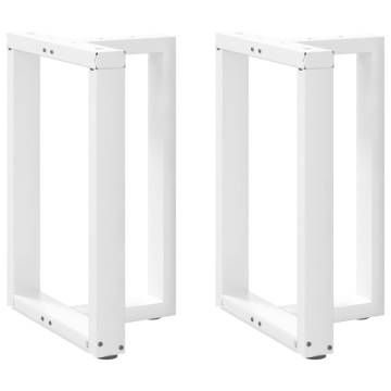 Durable T-Shaped Dining Table Legs - 2 pcs White Steel