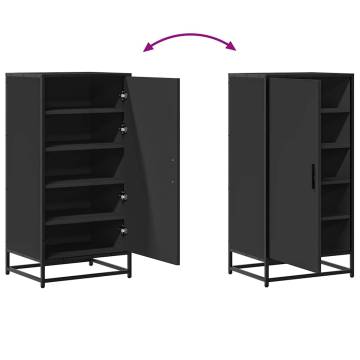 Shoe Rack Black 48x38x97.5 cm | Durable Engineered Wood