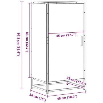 Shoe Rack Black 48x38x97.5 cm | Durable Engineered Wood