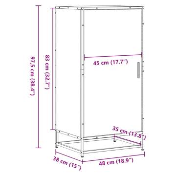 Shoe Rack Sonoma Oak 48x38x97.5 cm - Stylish Storage Solution