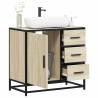  Bathroom Sink Cabinet Sonoma Oak 65x33x60 cm Engineered Wood Colour sonoma oak Number of 1 