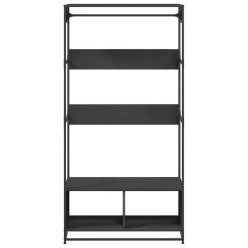 Stylish Black Wardrobe 90x50x180 cm | Engineered Wood | Hipomarket