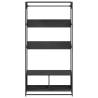 Stylish Black Wardrobe 90x50x180 cm | Engineered Wood | Hipomarket