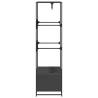 Stylish Black Wardrobe 90x50x180 cm | Engineered Wood | Hipomarket